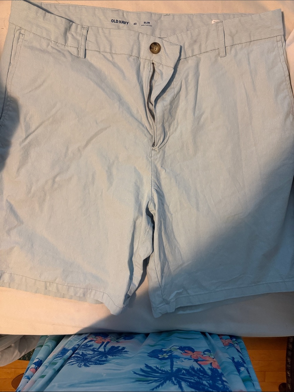 Old Navy Light Blue Men’s Flat-Front Shorts